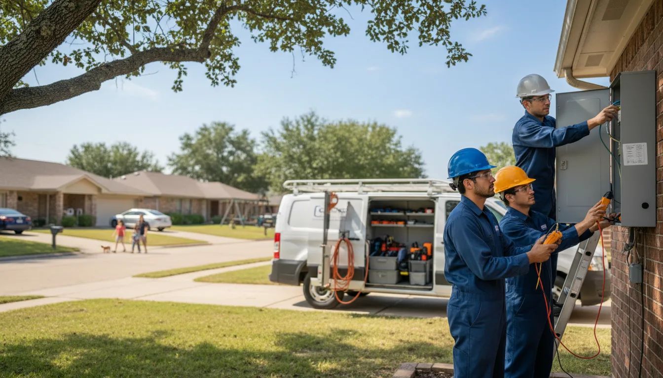 Certified electrician providing emergency electrical services in Barksdale, TX